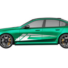 Kit Adesivi Strisce Laterali Astratte Racing per BMW Serie 5 G60 M5 G90 2