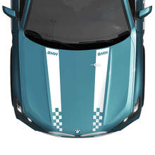 Decal Strisce a Scacchi Cofano BMW X5 G05 - Adesivo Vinilico M Performance 2