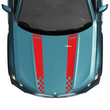 Decalcomania a strisce a scacchi sul cofano BMW X5 G05 - Vinile M Performance 2
 3