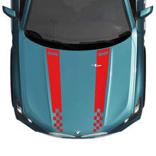 Decal Strisce a Scacchi Cofano BMW X5 G05 - Adesivo Vinilico M Performance 3