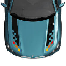 Decalcomania a strisce a scacchi sul cofano BMW X5 G05 - Vinile M Performance 4
 2