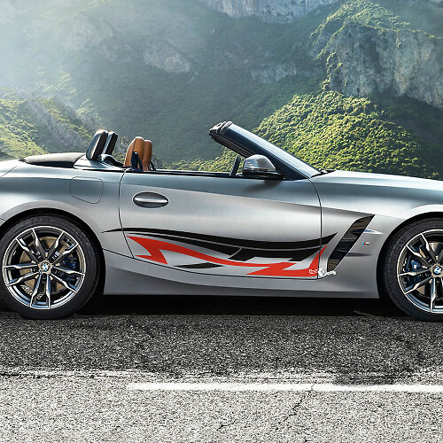 Adesivo decalcomania in vinile BMW Z4 con strisce tribali per porta laterale
