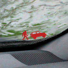 Yeti Bigfoot Jeep Wrangler parabrezza Easter Egg Corner Decal - Grafica in vinile personalizzata
 2