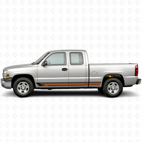 Strisce Vintage Band per Porta e Battitacco in Vinile per Chevrolet Silverado 1500 GMT800 1999-2007_1