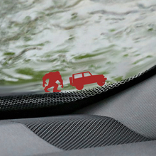 Yeti Bigfoot Jeep Wrangler parabrezza Easter Egg Corner Decal - Grafica in vinile personalizzata 2
 2