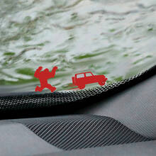 Adesivo Vinile Angolare Yeti Bigfoot Easter Egg per Parabrezza Jeep Wrangler_2