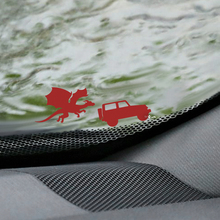Dragon Jeep Wrangler parabrezza adesivo per angolo uovo di Pasqua - grafica in vinile personalizzata
 2