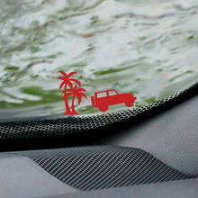 Set di Adesivi in Vinile con Angolo Parabrezza Palme Easter Egg per Jeep Wrangler_2
