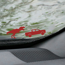 Decalcomania per angolo uovo di Pasqua per parabrezza T-Rex Toyota Tacoma - grafica in vinile personalizzata
 2
