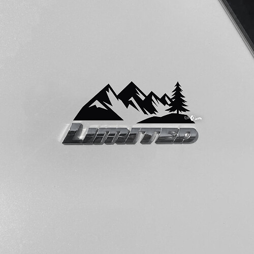 Adesivo Vinile Area Targhetta Mountains Limited per Toyota 4Runner