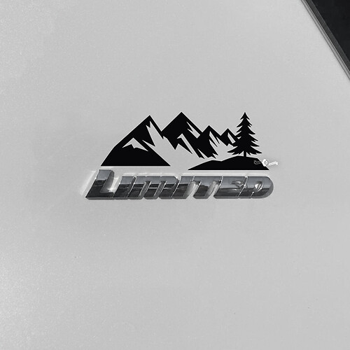 Adesivo decalcomania alberi montagne sopra badge Toyota 4Runner Limited
