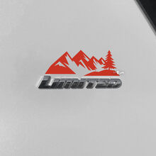 Adesivo Vinile Area Targhetta Mountains Limited per Toyota 4Runner_2