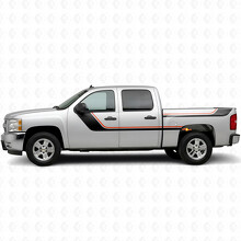 Strisce in vinile accentate superiori spazzolanti per porta e fiancata per Chevrolet Silverado 1500 GMT900 2007-2013_2
