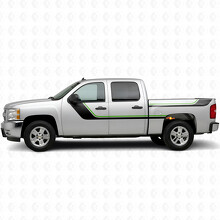 Strisce in vinile accentate superiori spazzolanti per porta e fiancata per Chevrolet Silverado 1500 GMT900 2007-2013_4