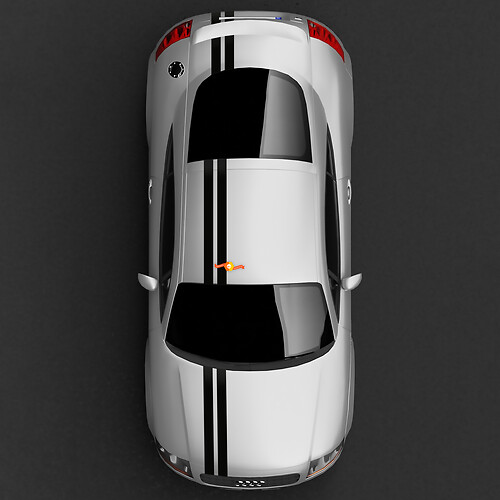 Audi TT Double Stripes Racing cofano tetto tronco decalcomania logo adesivi
