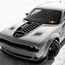 Adesivo decalcomania da corsa in vinile Hemi per cofano Dodge 392 Scat Pack Challenger o Charger
 2