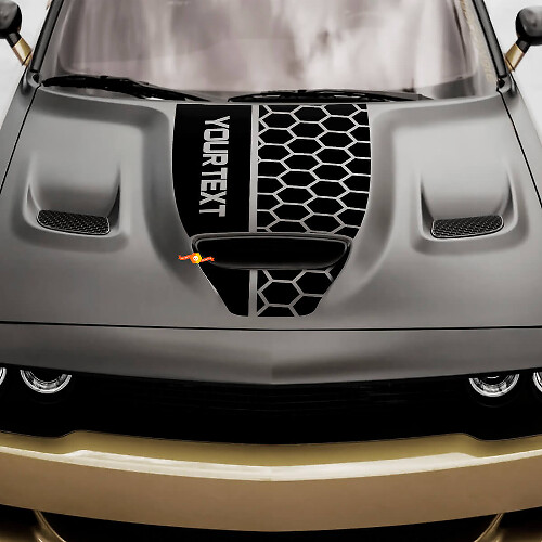 Adesivo Vinilico Personalizzato a Rete Stellata per Cofano per Dodge Challenger o Charger