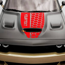 Adesivo Vinilico Personalizzato a Rete Stellata per Cofano per Dodge Challenger o Charger_2
