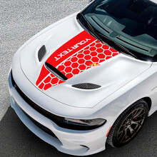 Adesivo Vinilico Personalizzato a Rete Stellata per Cofano per Dodge Challenger o Charger_3