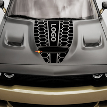 Adesivo vinilico personalizzato a strisce con motivo a nido d'ape per cofano per Dodge Challenger o Charger_2