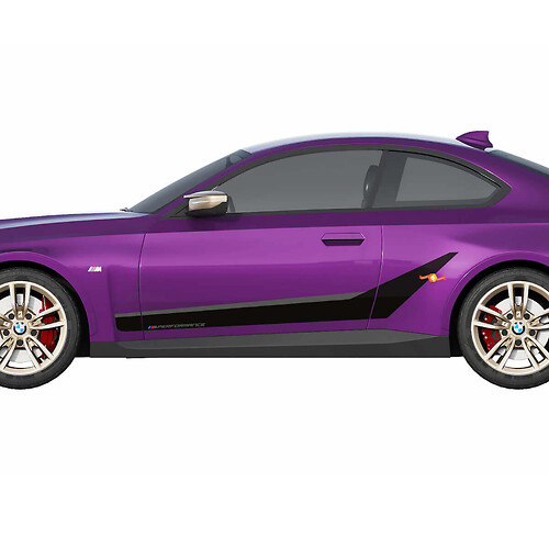 Adesivo in vinile BMW M240 G42 Side M Performance Stripes Decal

