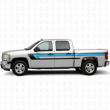 Strisce in Vinile Retro Superiori per Linea Cintura Porta e Paraurti per Chevrolet Silverado 1500 GMT900 2007-2013_2