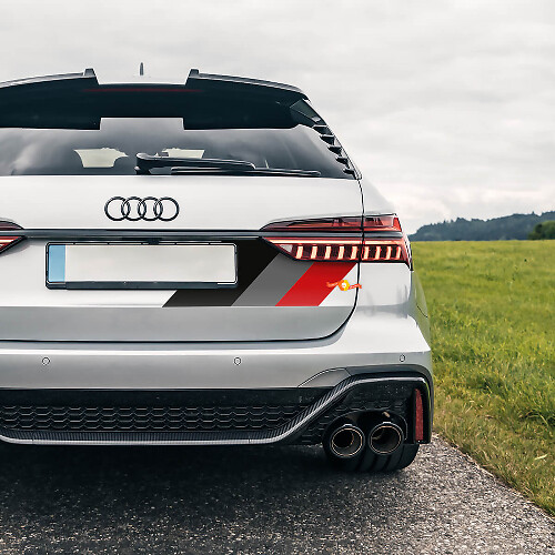 Adesivi in Vinile a Strisce Laterali Posteriori in Stile Motorsport per Modelli Audi RS