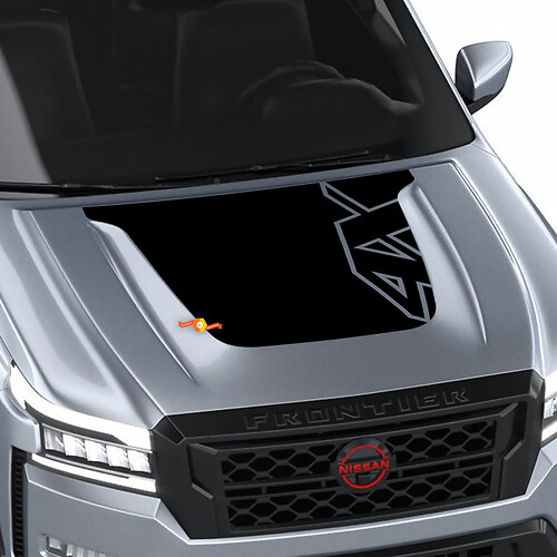 Nissan Frontier 4X Pro-4x Decalcomania per cofano in vinile Off Road Blackout Adesivo per decalcomanie grafiche
