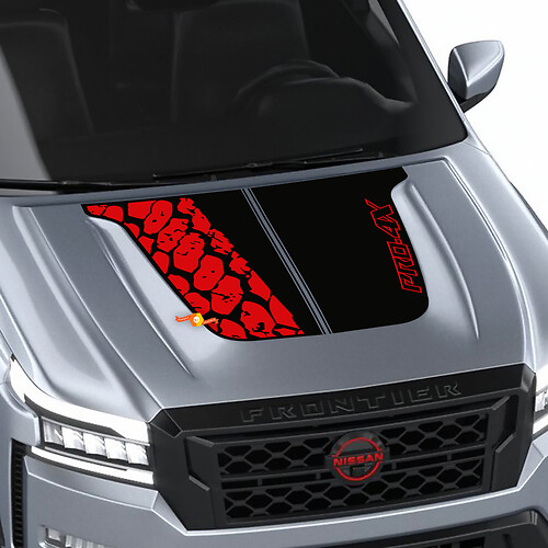 Adesivo per decalcomanie grafiche oscuranti fuoristrada in vinile per cofano Nissan Frontier 4X Pro-4x 2 colori
