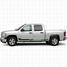 Strisce Vinile da Gara a Scacchi per Porta e Battitacco per Chevrolet Silverado 1500 GMT900 2007-2013_4