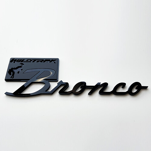 Distintivi parafango Bronco Wildtrak Emblema 3D del portellone posteriore Nero vs grigio

