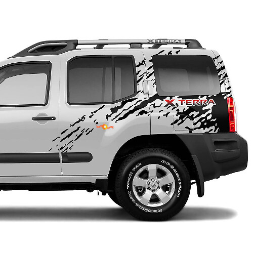 Bed Side Splash Grunge Distressed Nissan Xterra grafica adesivi in ​​vinile decalcomanie 2
