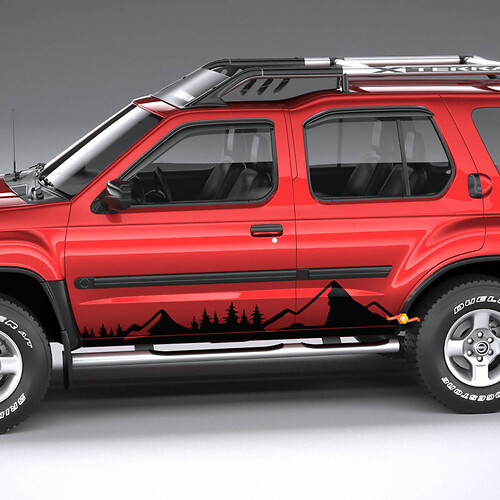 Decalcomanie per adesivi in ​​vinile con grafica Side Mountains Nissan Xterra 1
