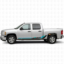 Strisce in Vinile Retro Mountain Wave per Porta e Minigonne per Chevrolet Silverado 1500 GMT900 2007-2013_2