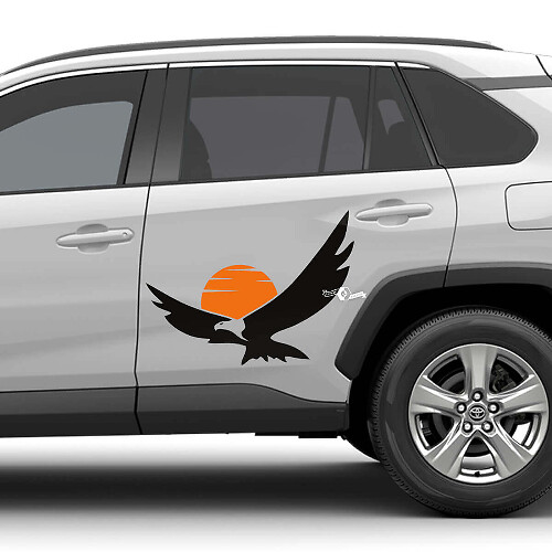 Kit Adesivi in Vinile per Porta Eagle Sunset per Toyota RAV4