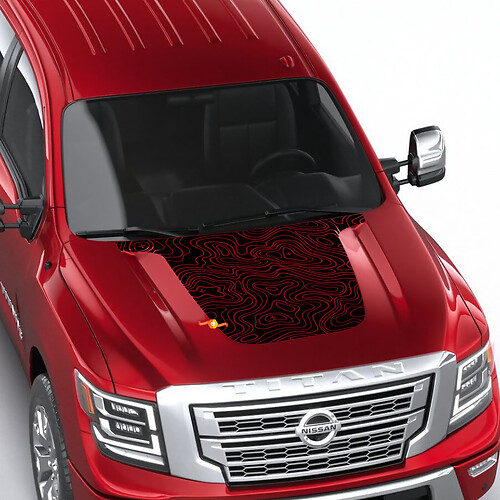 Nissan Frontier 4X Pro-4x pneumatici tracce cofano decalcomania vinile oscurante decalcomanie grafiche adesivo
