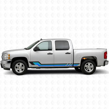 Strisce in vinile parallele retro per porte e sottoporta per Chevrolet Silverado 1500 GMT900 2007-2013_2