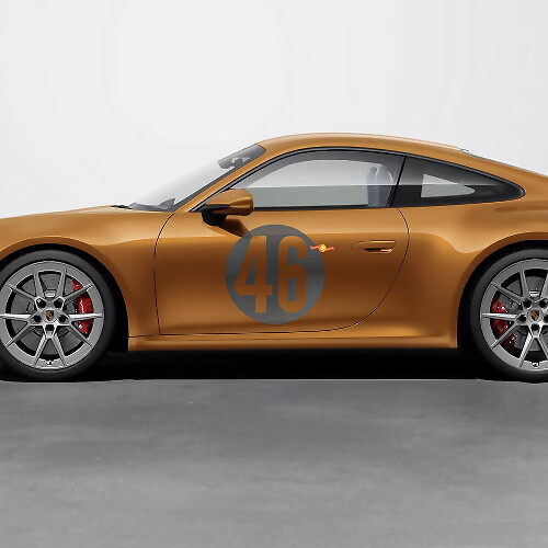Adesivo Vinilico Stile Centenario 46 Le Mans per Porsche 992 911 Carrera 4 GTS