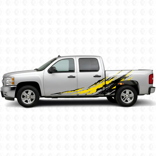 Strisce in Vinile Usurate per Porta Splash e Fiancata per Chevrolet Silverado 1500 GMT900 2007-2013
