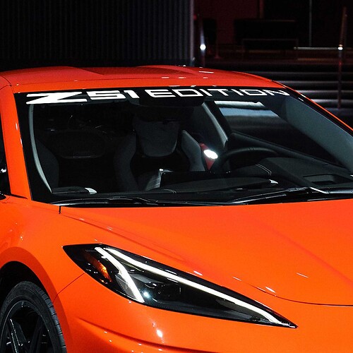 Decalcomanie per parabrezza per adesivo in vinile Chevrolet Corvette C8 Z51
