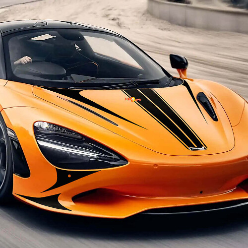 Set di Adesivi in Vinile per Strisce Cofano Racing per McLaren 750S