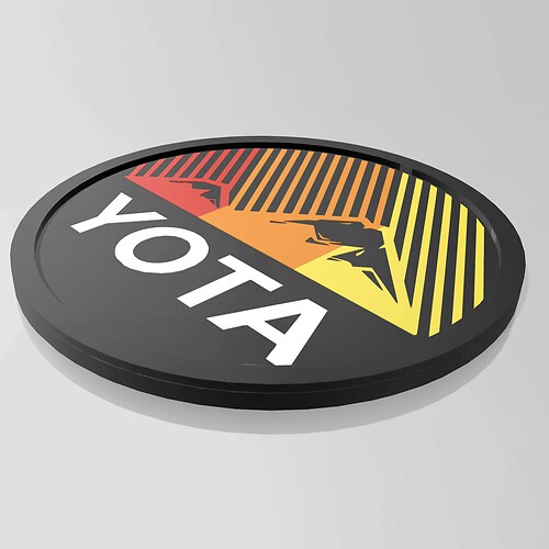 Emblema distintivo parafango Yota Toyota Heritage Stripes Mountains
