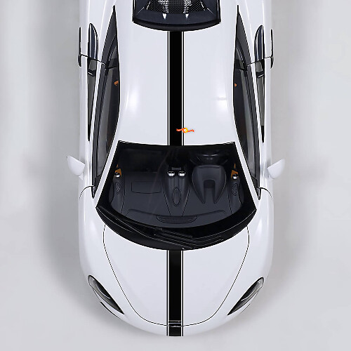 Adesivo decalcomania in vinile con grafica a strisce per cofano completo McLaren 570
