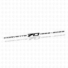Decalcomanie per parabrezza per adesivo in vinile Chevrolet Corvette C8 Z51 70 anniversario
 2