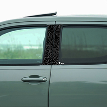 Involucro adesivo per decalcomanie per auto con porta a pilastro in stile mappa topografica
 3