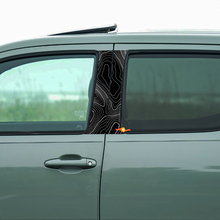Involucro adesivo per decalcomanie per auto con porta a pilastro in stile mappa topografica
 6