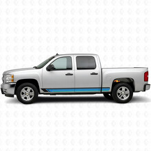 Strisce in Vinile Vintage Band per Porta e Pannello Sottoscocca per Chevrolet Silverado 1500 GMT900 2007-2013_2