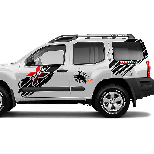Decalcomanie per adesivi in ​​vinile con grafica Splash laterale Nissan Xterra Nismo Off Road
