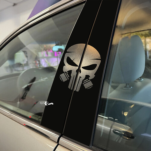 Involucro adesivo in vinile per decalcomanie per auto in stile teschio Punisher

