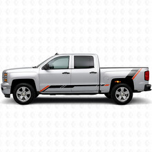 Strisce in Vinile Accentate Rialzate per Porta e Fiancata per Chevrolet Silverado 1500 K2XX 2014-2019_2